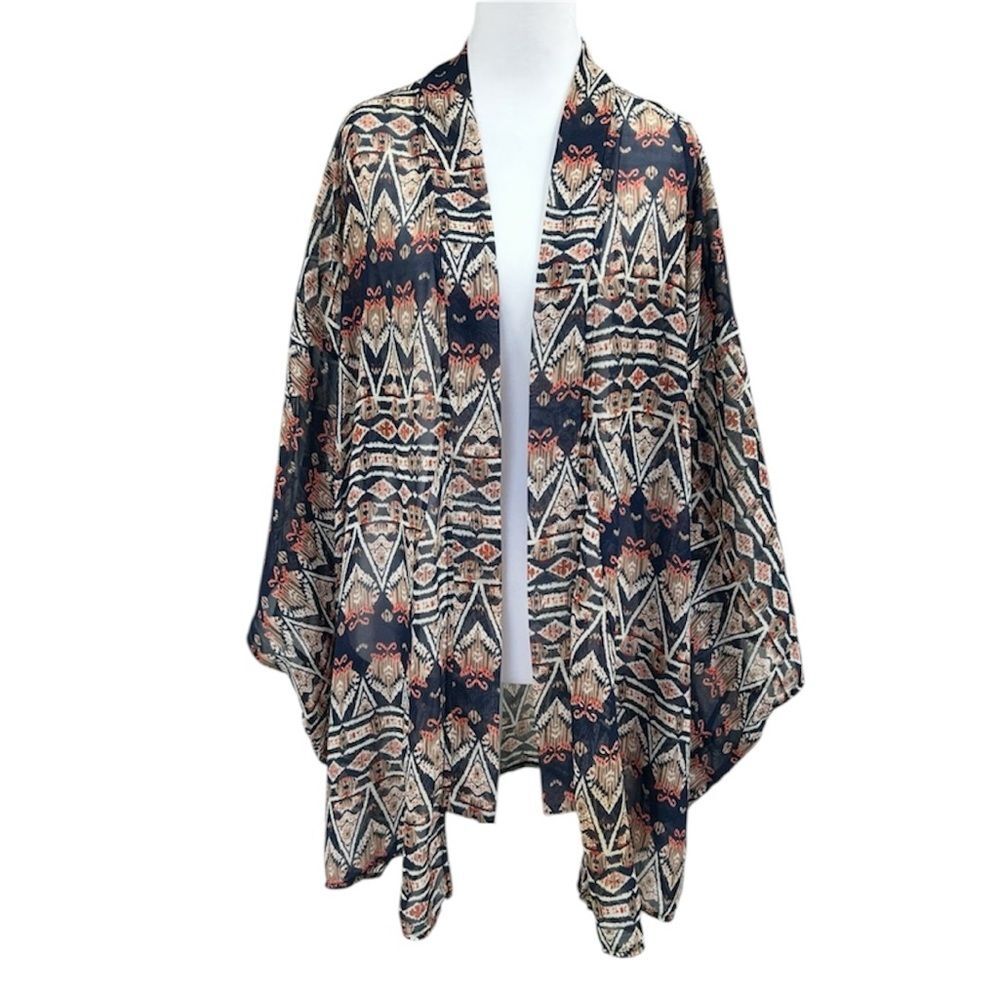 Beulah Kimono Southwestern Print Boho Sz M / L